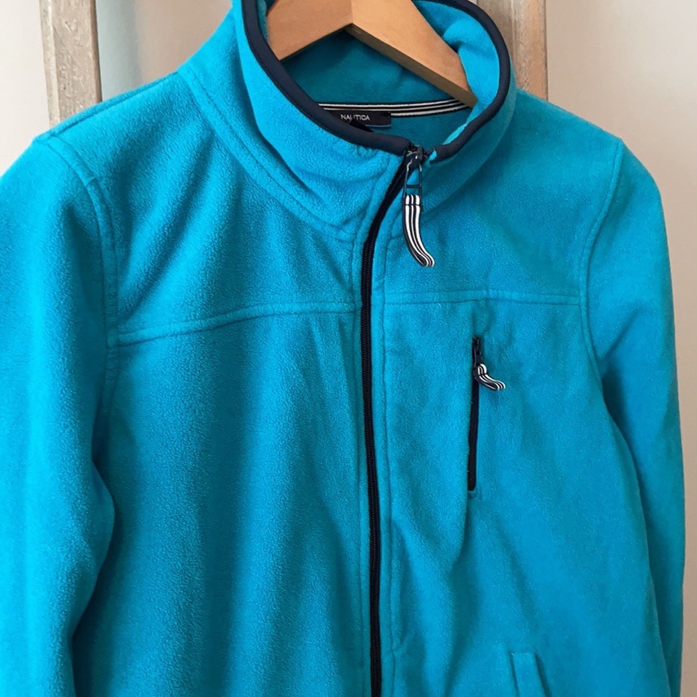 NAUTICA Full Zip Turquoise Fleece Jacket